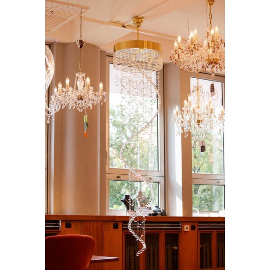 Candelabru Cristale, Spirala, Bohemia, GU10, L401048CLN, Crystal