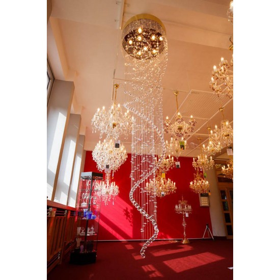 Candelabru Cristale, Spirala, Bohemia, GU10, L401048CLN, Crystal
