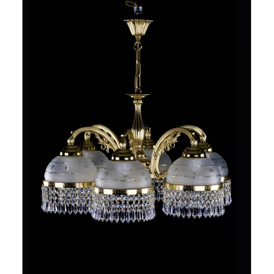 Candelabru Alama, Cristale, Bohemia, E27, LA010099CE, Crystal