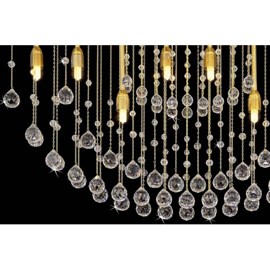 Candelabru Cristale, Modern, Bohemia, G9, LB010608008128N701, Crystal