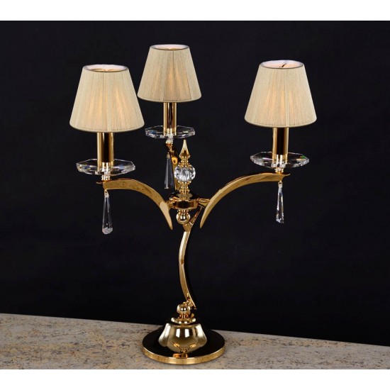 Veioza Cristale BRASS BEIGE, Bohemia, E14, LL010CH03S, Crystal