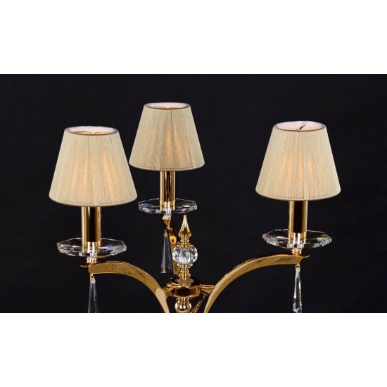 Veioza Cristale BRASS BEIGE, Bohemia, E14, LL010CH03S, Crystal