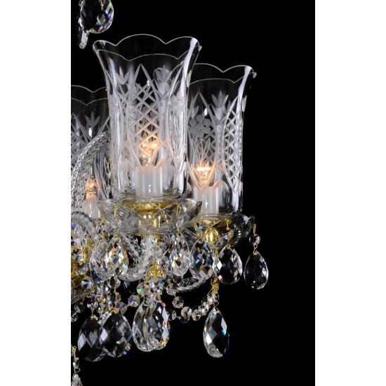 Candelabru Cristale, Bohemia, E14, LL010CH06-CRYSTAL-DT, Crystal