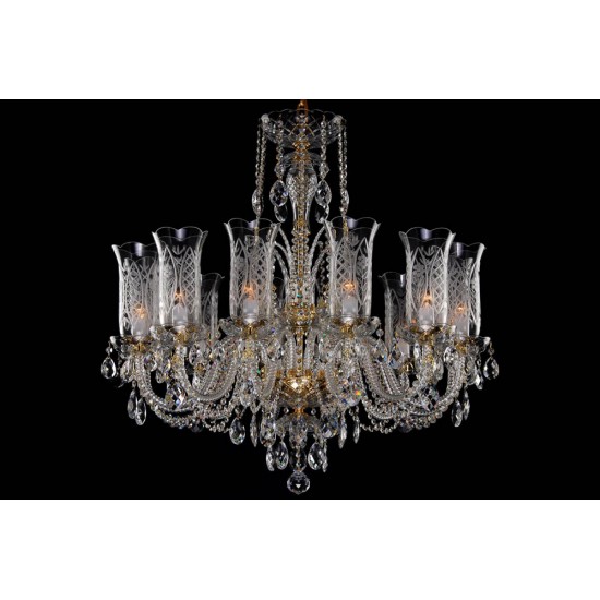 Candelabru Cristale, lux, Bohemia, E14, LL010CH12Crystal-DT, Crystal