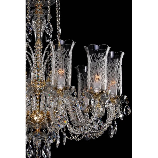 Candelabru Cristale, lux, Bohemia, E14, LL010CH12Crystal-DT, Crystal