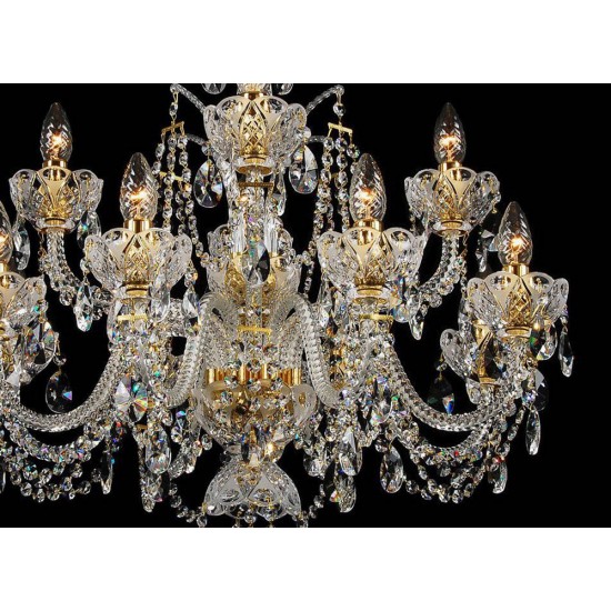 Candelabru Cristale, Sticla, Bohemia, E14, LL010CH12OLA, Crystal