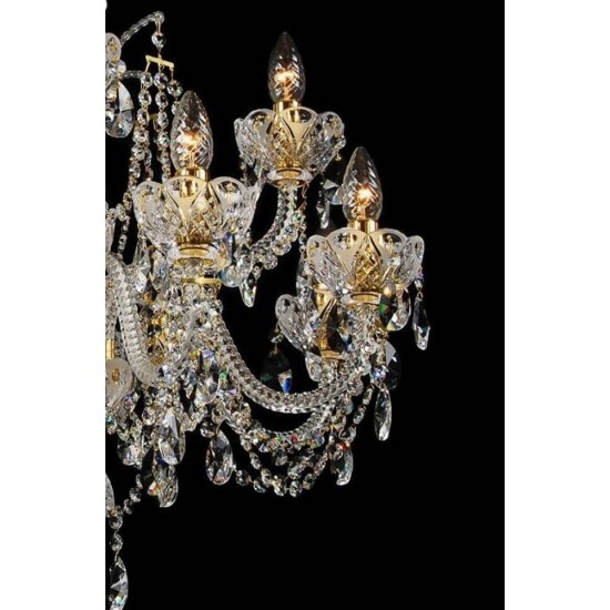 Candelabru Cristale, Sticla, Bohemia, E14, LL010CH12OLA, Crystal