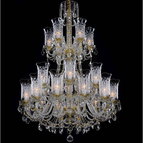 Candelabru Cristale, Bohemia, E14, LL010CH24-CRYSTAL-DT, Crystal
