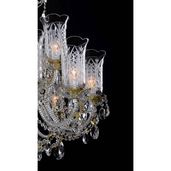 Candelabru Cristale, Bohemia, E14, LL010CH24-CRYSTAL-DT, Crystal