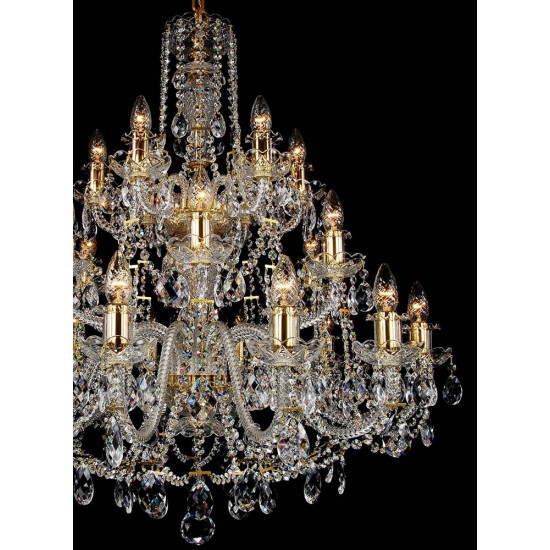 Candelabru Cristale, Bohemia, E14, LL010CH24DG, Crystal