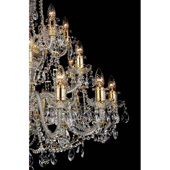 Candelabru Cristale, Bohemia, E14, LL010CH24DG, Crystal