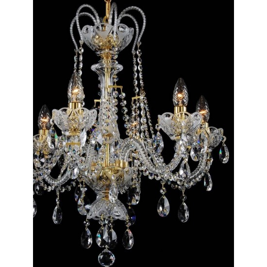 Candelabru Cristale, Sticla, Bohemia, E14, LL010CH6 OLA, Crystal