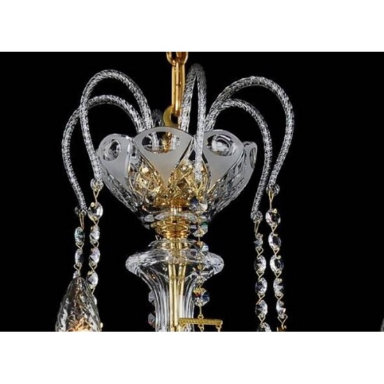 Candelabru Cristale, Sticla, Bohemia, E14, LL010CH6 OLA, Crystal