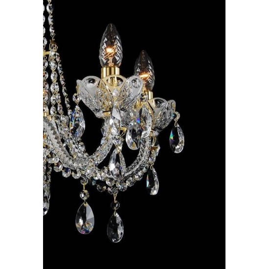 Candelabru Cristale, Sticla, Bohemia, E14, LL010CH6 OLA, Crystal