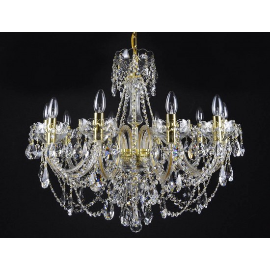 Candelabru Cristale, Sticla, Bohemia, E14, LW010121102200G, Crystal