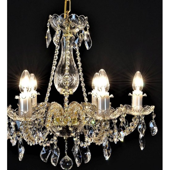 Candelabru Cristale, Sticla, Bohemia, E14, LW010142062100G, Crystal