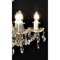 Candelabru Cristale, Sticla, Bohemia, E14, LW010142062100G, Crystal