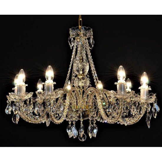 Candelabru Cristale, Sticla, Bohemia, E14, LW010142102100G, Crystal