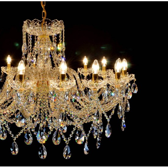 Candelabru Cristale, Sticla, Bohemia, E14, LW010149162100G, Crystal