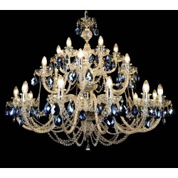 Candelabru Cristale, Colorat, Bohemia, E14, LW010166242100G blue, Crystal