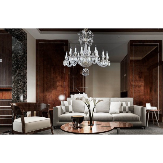 Candelabru Cristale, lux, Bohemia, E14, LW010308161100G, Crystal