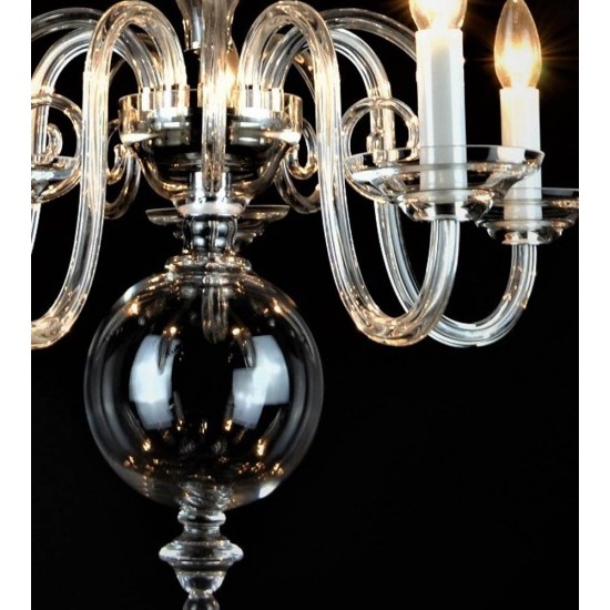 Candelabru Cristale, Sticla, Bohemia, E14, LW010513050100G, Crystal