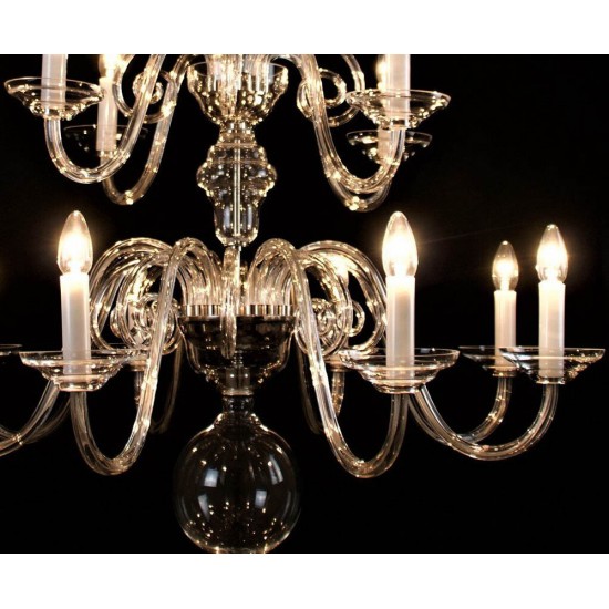Candelabru Cristale, Sticla, Bohemia, E14, LW010513120100G, Crystal