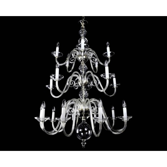 Candelabru Cristale, Sticla, Bohemia, E14, LW010513200100G, Crystal