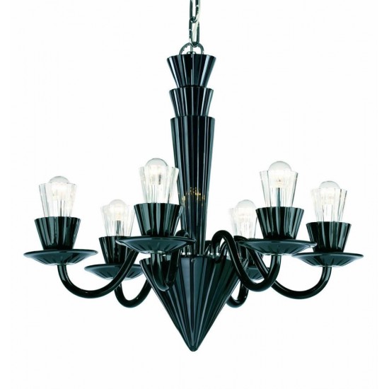 Candelabru Cristale, Modern Preciosa Humprecht 6 Black, Bohemia, E14, PA010C549301006black, Crystal