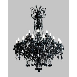 Candelabru Cristale, Negru, Bohemia, E14, TX010840080024, Crystal