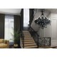 Candelabru Cristale, Negru, Bohemia, E14, TX010840080024, Crystal