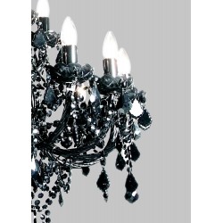 Candelabru Cristale, Negru, Bohemia, E14, TX010840080024, Crystal