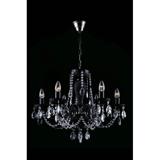 Candelabru Cristale, Negru, Bohemia, E14, TX010852084006, Crystal