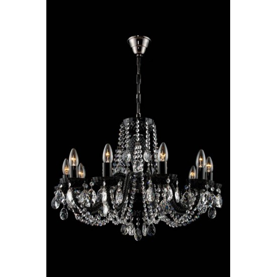 Candelabru Cristale, Negru, Bohemia, E14, TX010852084010, Crystal