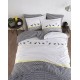 Lenjerie pat dubla, 6 piese, 220cm x 240cm, Alba LB100ANG6M