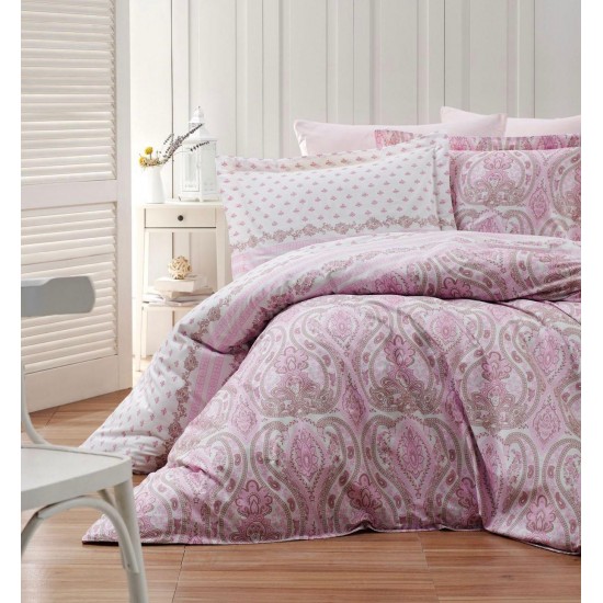 Lenjerie pat dubla, 6 piese, 220cm x 240cm, Palmira LB100PA6R