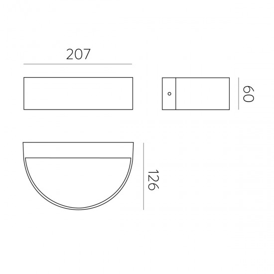 Aplica Baie Aysel A2069000GR ACB LED, Antracit, Spania