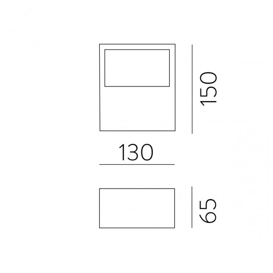 Aplica Exterior Izar A2078000GR ACB LED, Gri, Spania