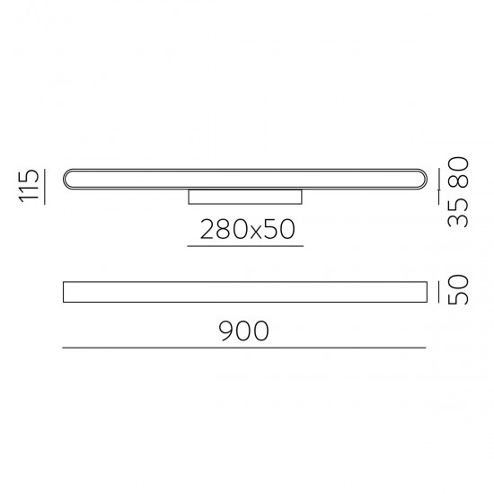 Aplica Gala A3189270N ACB LED, Negru, Spania