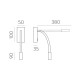 Aplica Dormitor Cio A3239101N ACB LED, Negru, Spania