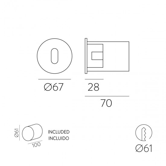Aplica Scara Paul A3578101B ACB LED, Alb, Spania