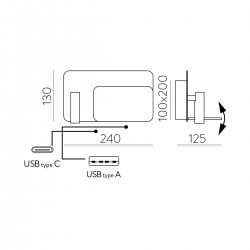 Aplica Laika A3665194NMIZQ ACB LED, Nichel, Spania