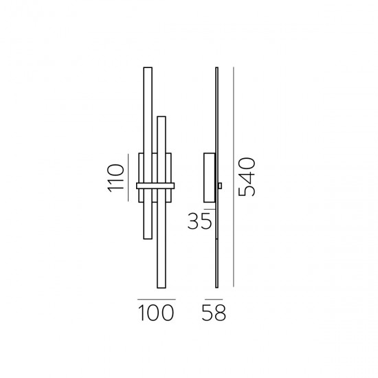 Aplica Shadow A3796170ODT ACB LED, Auriu, Spania