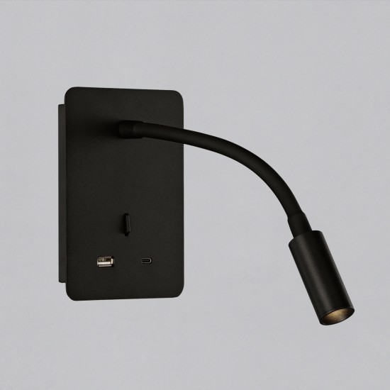 Aplica Dormitor Senda A3835001N ACB LED, Negru, Spania