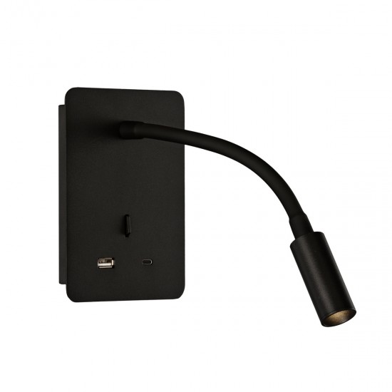 Aplica Dormitor Senda A3835001N ACB LED, Negru, Spania