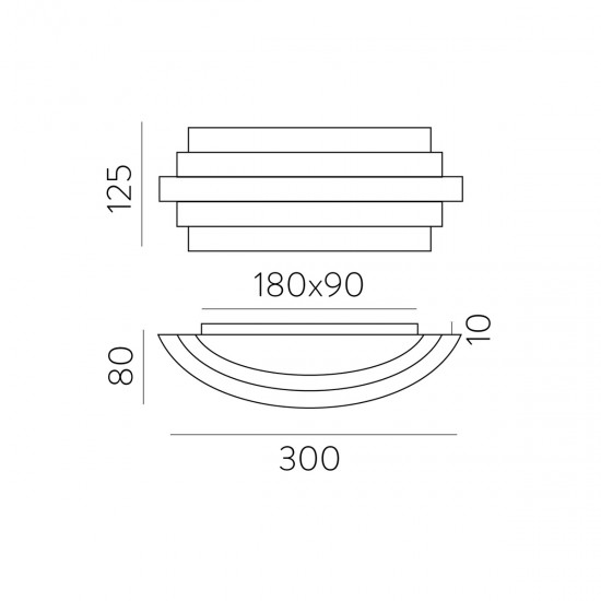 Aplica Luxur A3840070NDP ACB LED, Negru, Spania