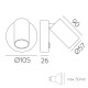 Aplica Dormitor Gina A38741N ACB GU10, Negru, Spania