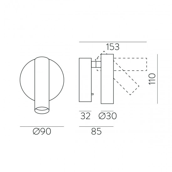 Aplica Dormitor Atria A3925000BR ACB LED, Bronz, Spania