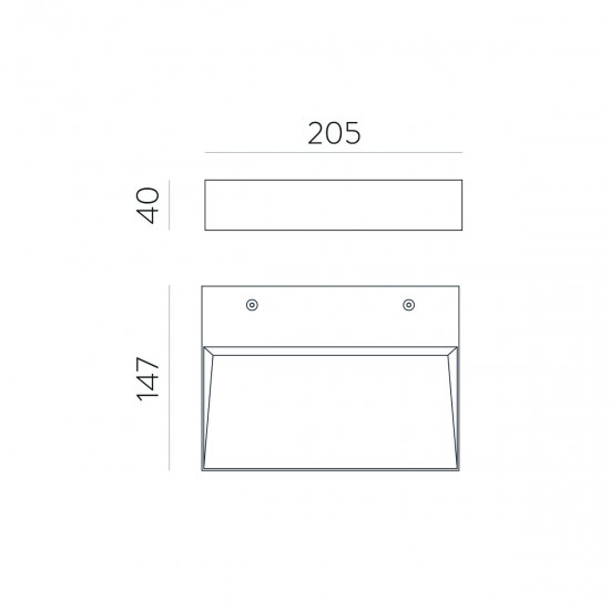 Aplica Brick A3972070NDP ACB LED, Negru, Spania