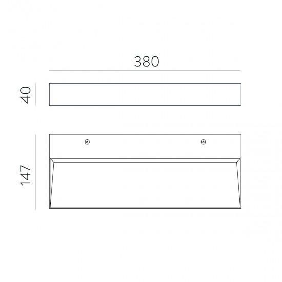 Aplica Brick A3972170NDP ACB LED, Negru, Spania